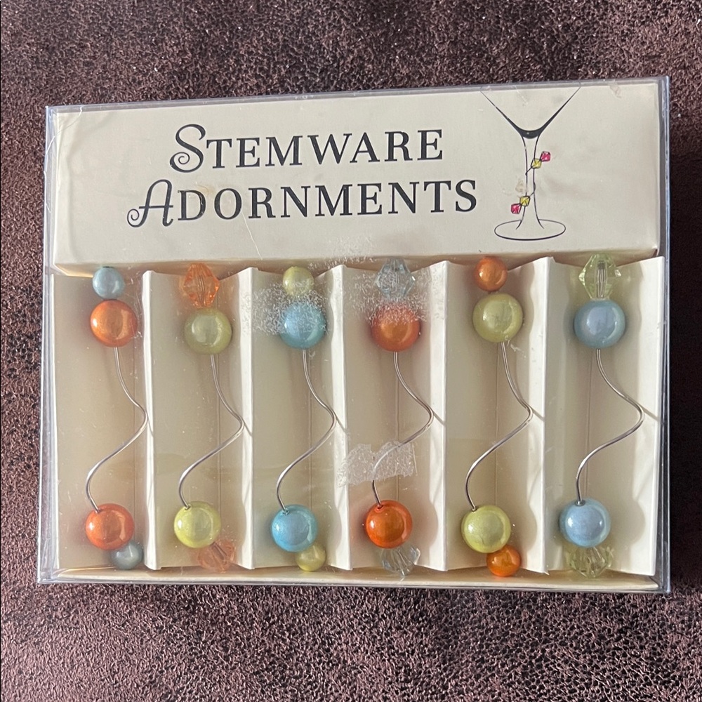 New Colorful Stemware Adornments Set Wineglass Decorations Great Gift